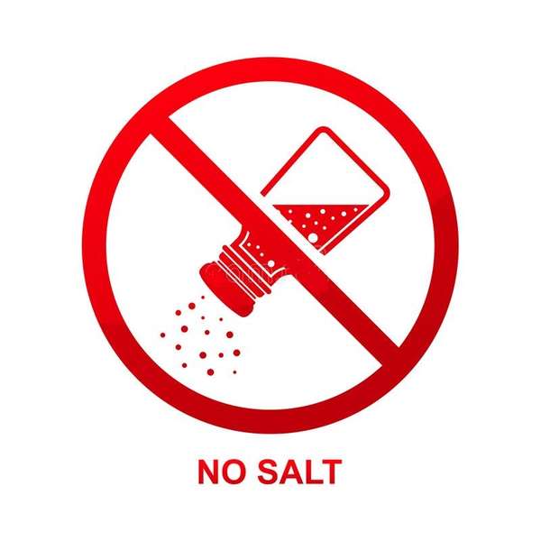 Not using salt to treat high blood pressure