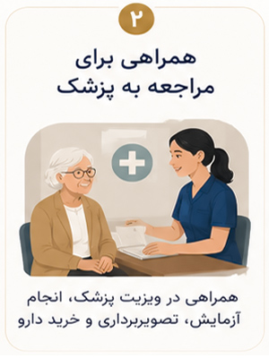 همراهی برای مراجعه به پزشک